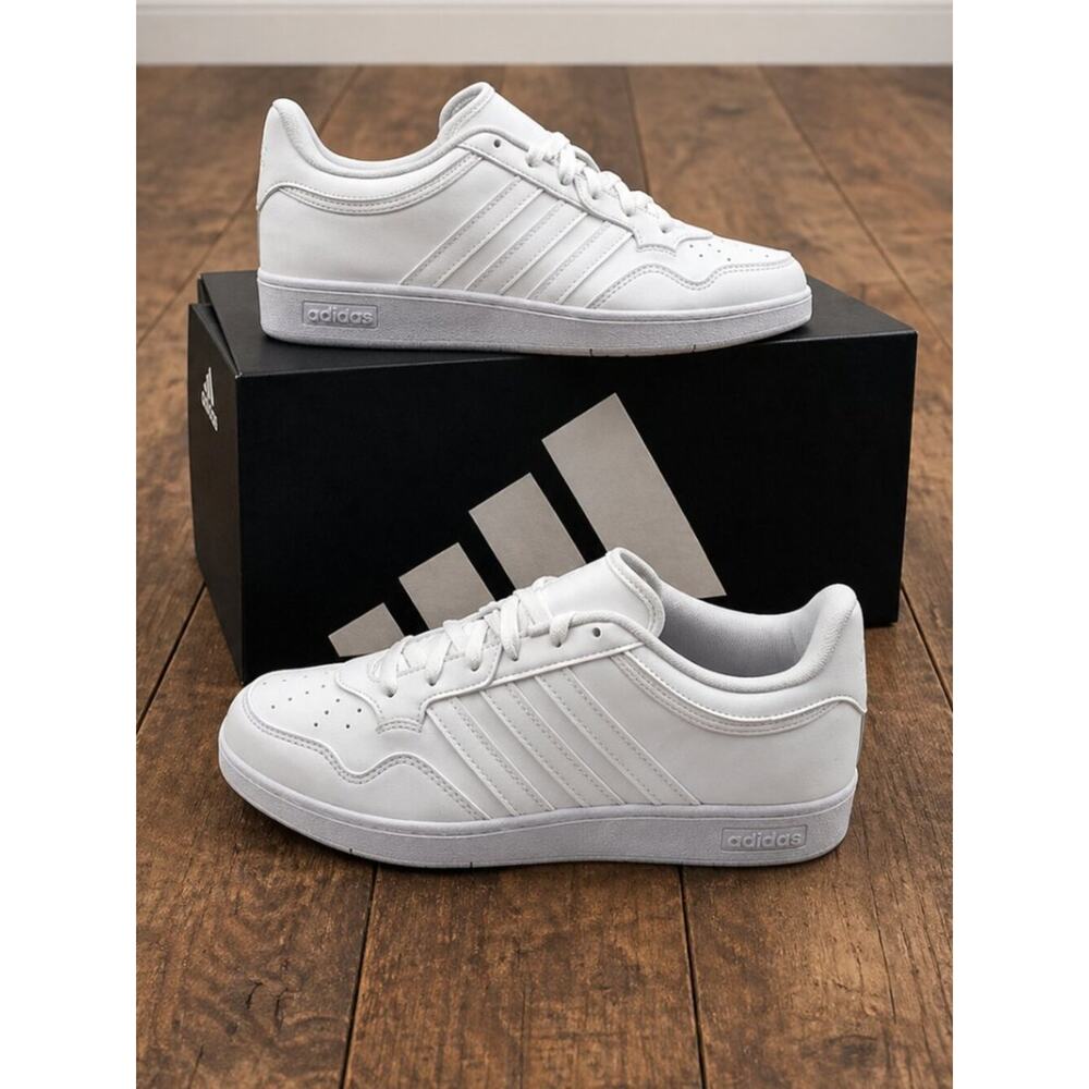 Adidas Hoops 4.0J White Sneakers Youth 5Y Women’s 6.5–7 NIB